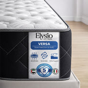 Elysio Versa mattress with branding and features displayed